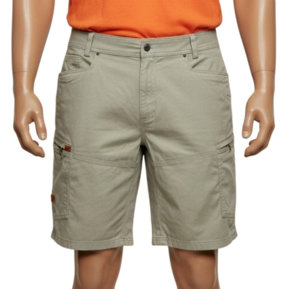 BRUNT Martin Utility Work Shorts Mens 42 Greige Canvas Stretch Tough Heavy Duty